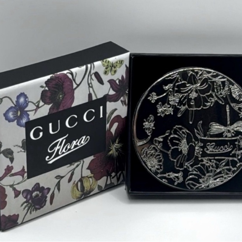 GUCCI FLORA Silver Mirror Compact BNIB